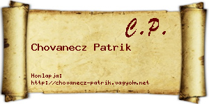 Chovanecz Patrik névjegykártya