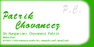 patrik chovanecz business card